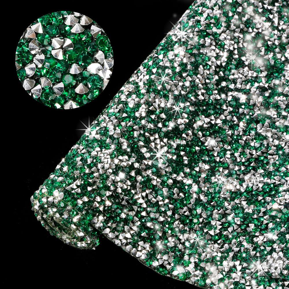 VC 20*24cm *40 Self-Adhesive Glass 3D Eco-Friendly Rhinestone Flatback 14 Facets Strip Sticker DIY Accessories Phone