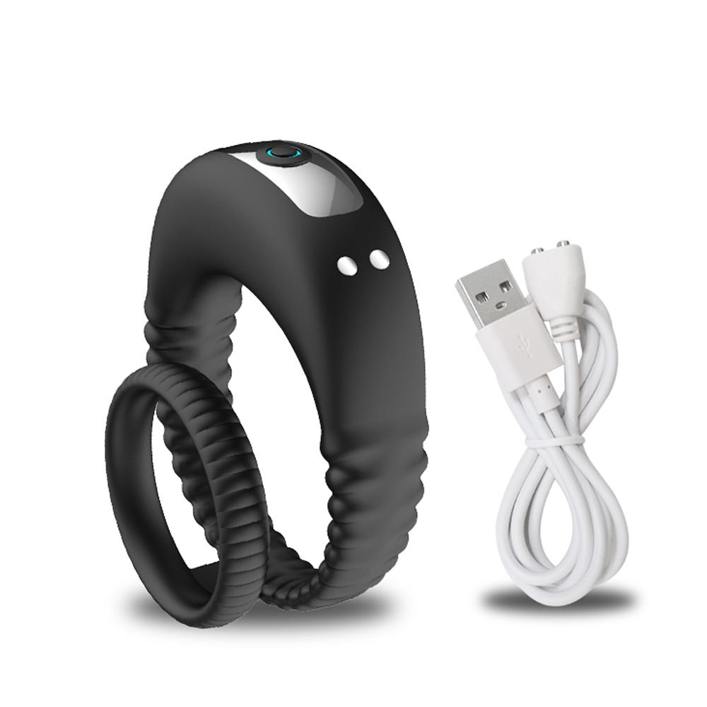 Vibrating Cock Ring for Men Ejaculation Delay Men Penis Ring Chastity Cage Clitoris Stimulator Adult Supplies Sex Toy for