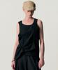 Kimjisu Pinched Layer Tank Top_Black