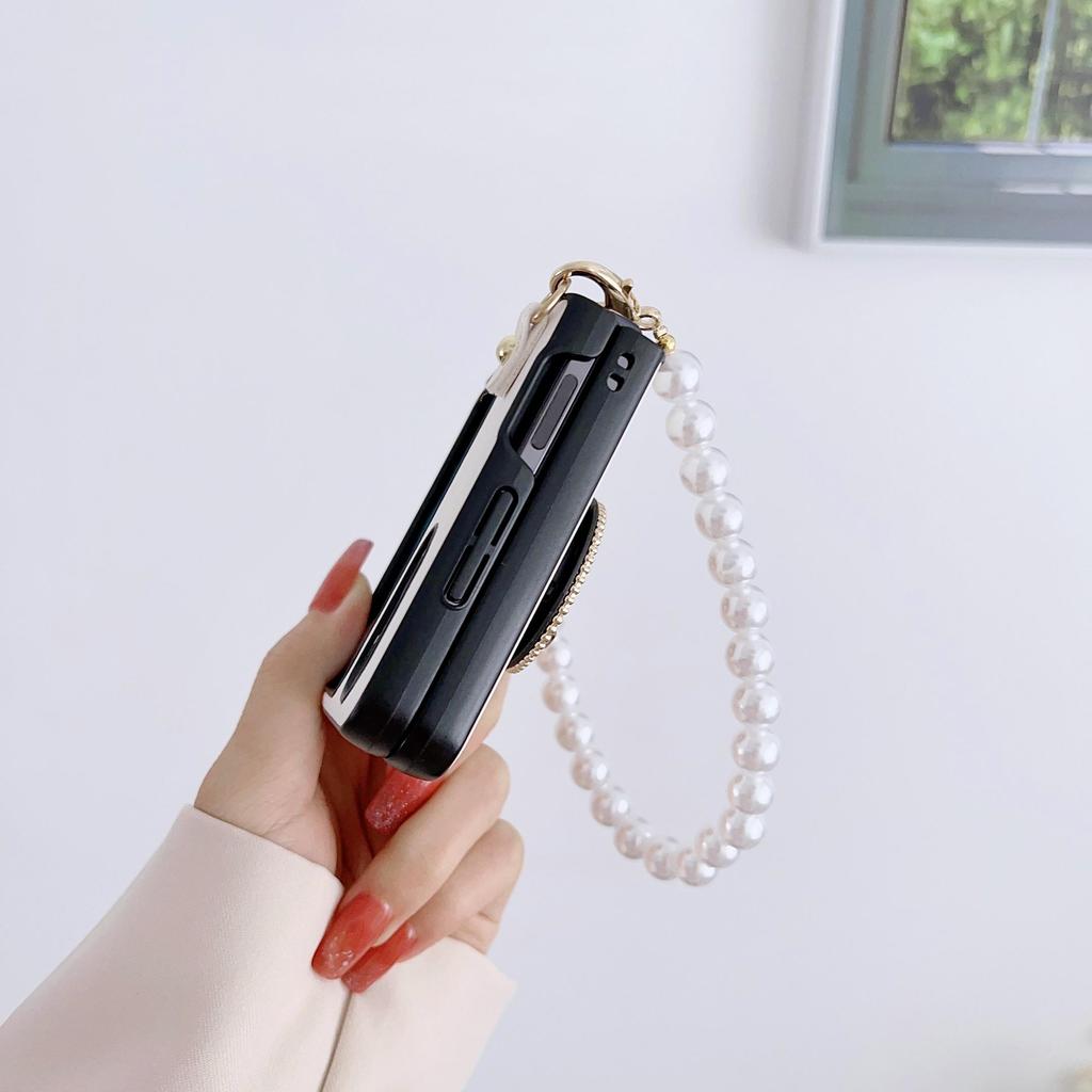 Luxusní čtvercové skládací pouzdro na mobil je vhodné pro Oppo Find N2 Flip pro Samsung Z Flip 4 Zflip5 Z flip3 Z Fold 3 4 5 pro Huawei Měkký zadní kryt