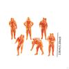 6 Pieces Miniature Model Figures Resin Creative Mini People Models Firefighter Figurines for DIY