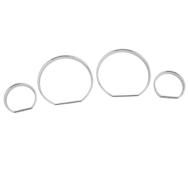 Silver Dashboard Trument Gauge Panel Ring Cover Trim Set Plastic Fit For BMW 3 Series E46 1999 2000 2001 2002 2003 2004 2005