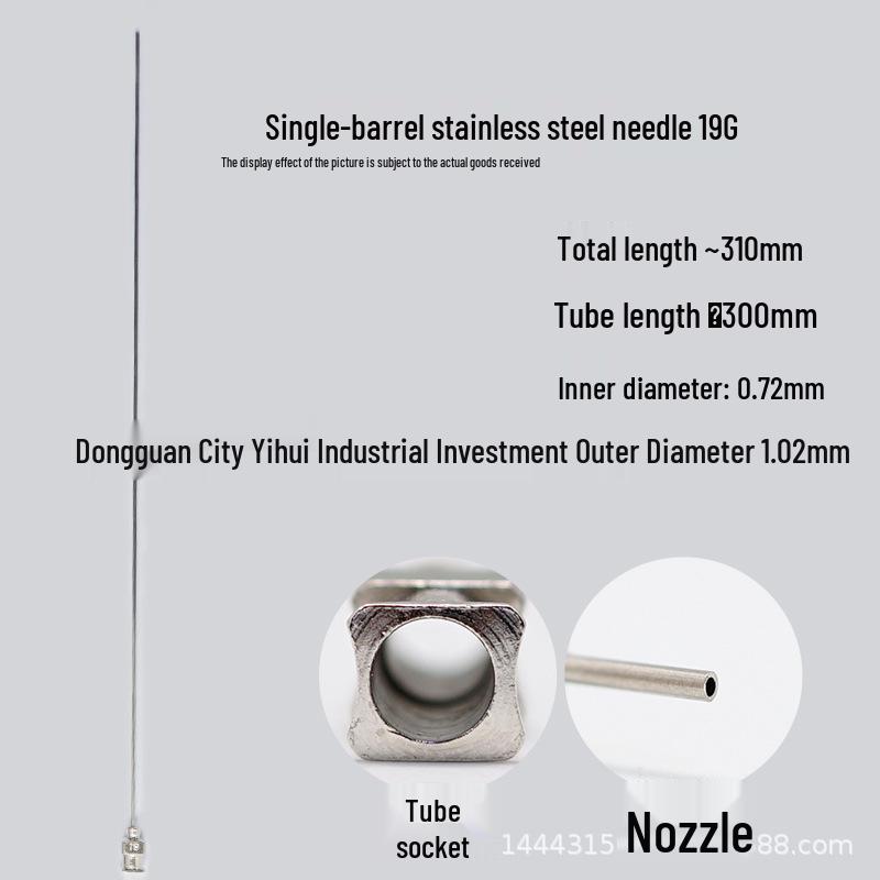 Edelstahl-Dosierspritze mit 300-mm-Schlauch & Spitze