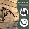 Solar-powered light hook for outdoor use, specifically for mason jars, black wall-mounted2-4Pack of iron decorative practical ho