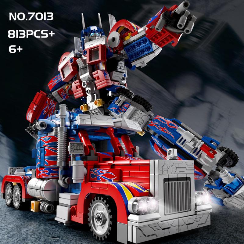 LeWan LW7013-14 Wasp Car Transformer Robot Model Assembly Building Blocks Toy