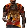 Size Of Lion men's 3d Animal Print Lion  Leopard Summer 3d Printing High Quality Dry