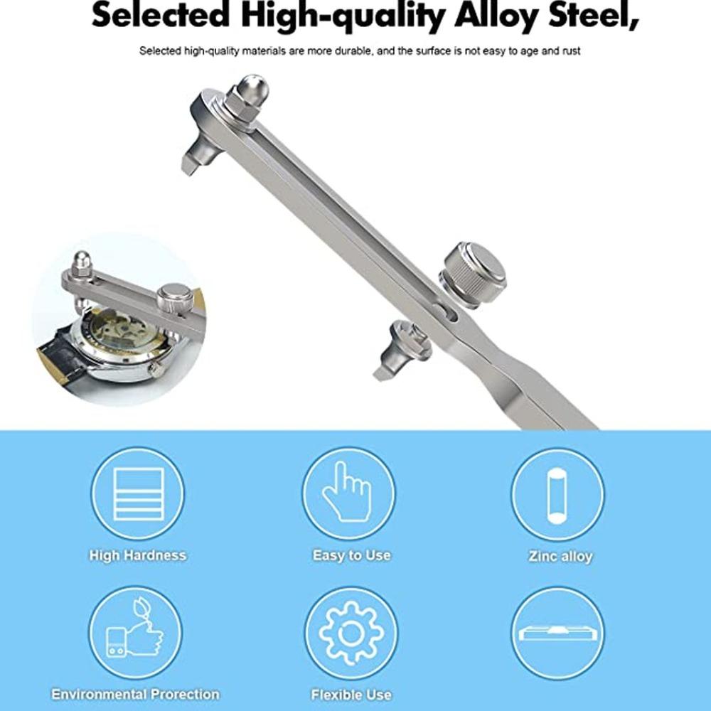 Round Beak Watch Case Opener Adjustable 2 Claws Watch Wrench Watch Back Cover Opener Maintenance