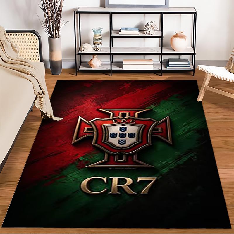 Portugal national team CR7 printed non-slip rug, suitable for use in the living room and bedroom sofa