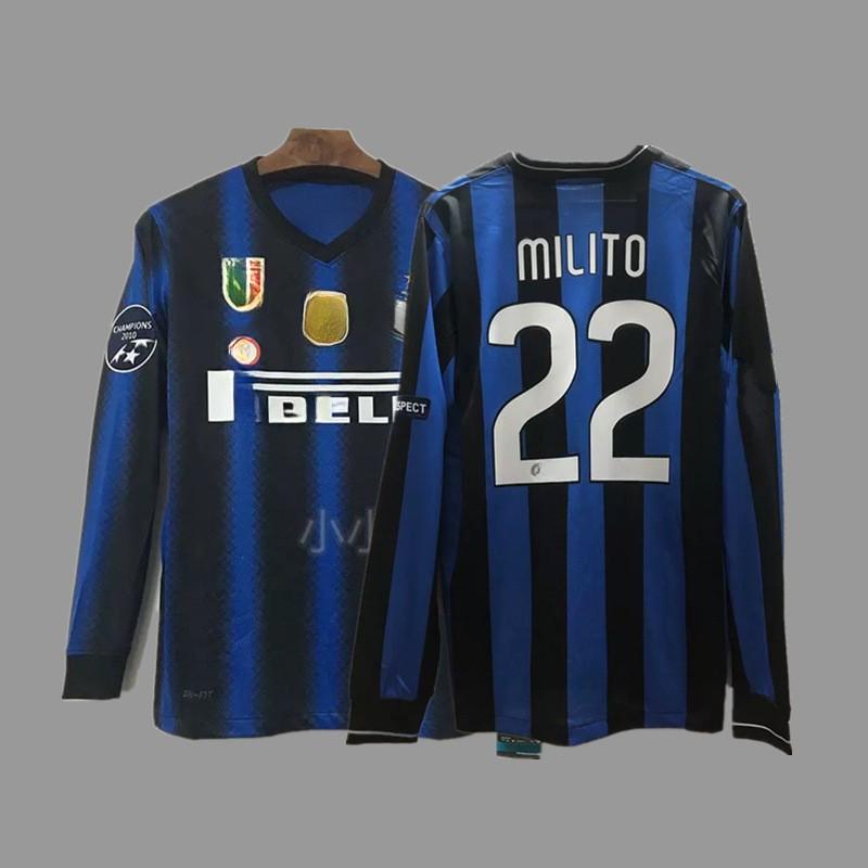 Retro Long Sleeve Football Jersey - Beckham Zidane Messi Ronaldo Classic Soccer Shirt