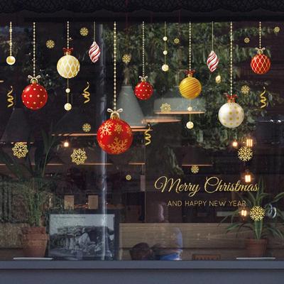 Adesivi Murali Palla di Natale per Soggiorno Bar Supermercato e Decorazione Porta