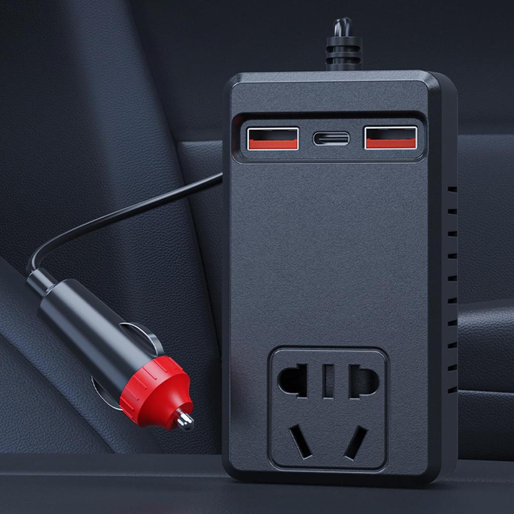 Inverter for Car, 220V Car Charger Inverter, Temperature Control Portable Charger Battery Adapter Plug for Vehicle RV Truck Laptop Camping