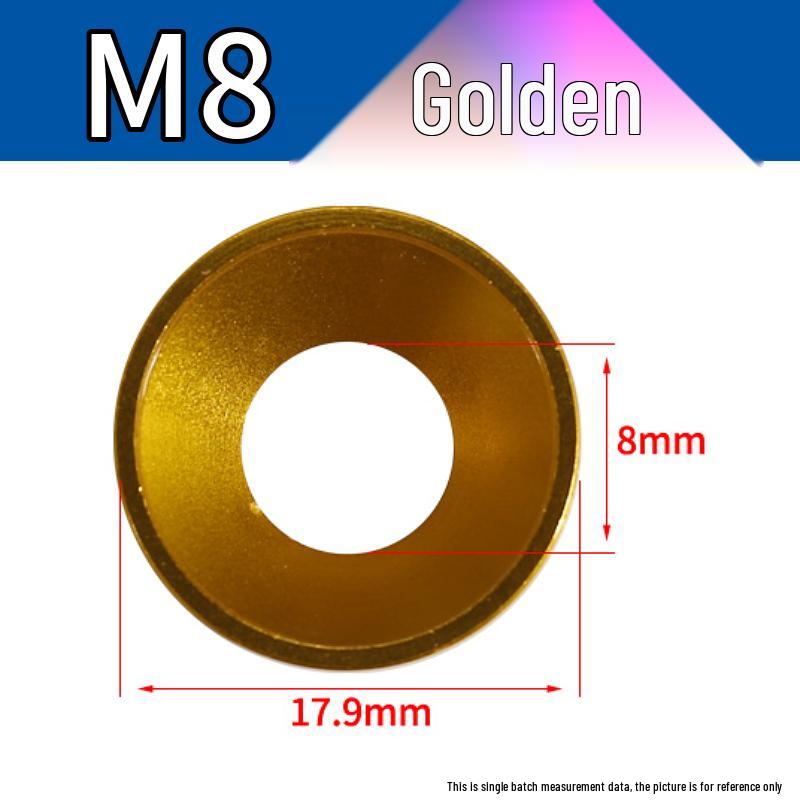 Colored CNC Anodized Aluminum Alloy Countersunk Washers for Computer Cases and Toy Models - M2 M3 M5 Sizes