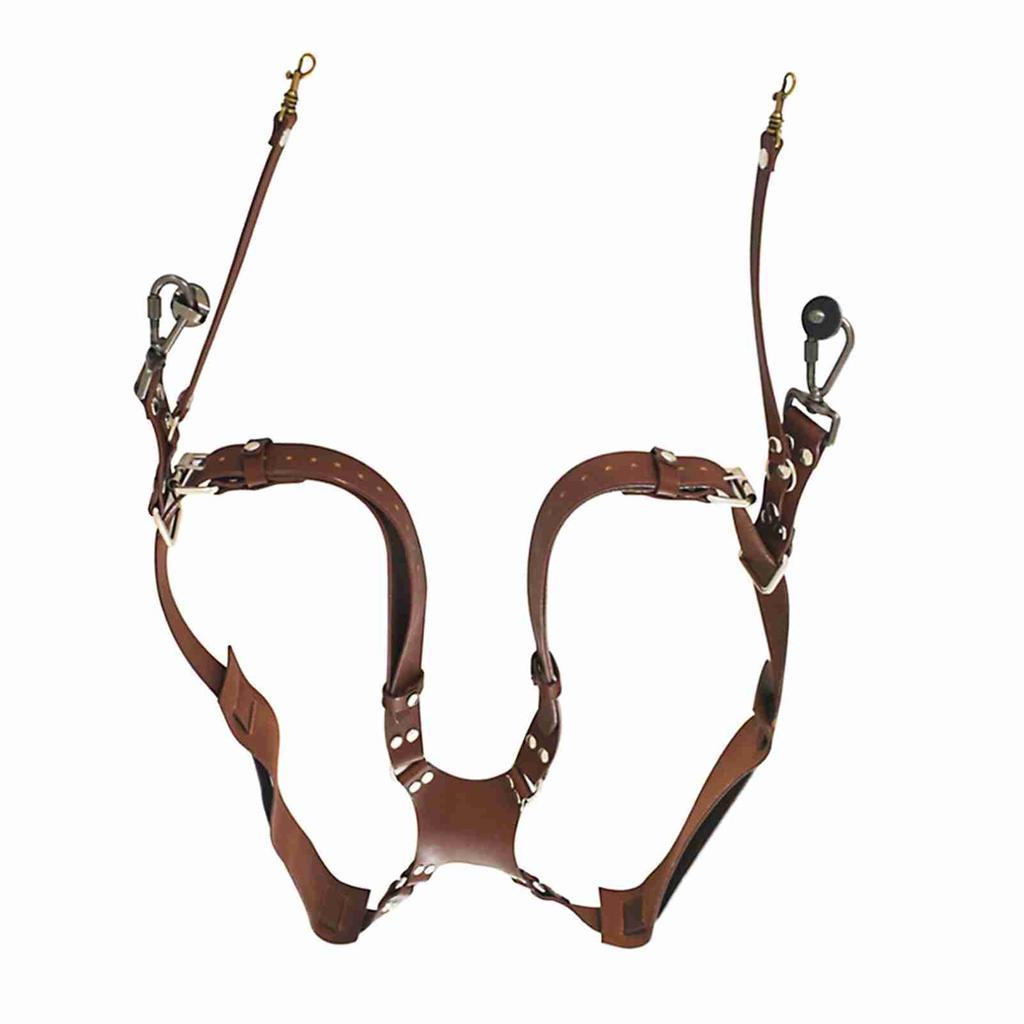 Adjustable Dual Leather Rivet Double Shoulder Digital Camera Shoulder Strap Harness Accessory