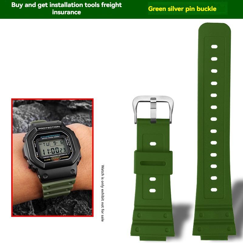 

Для Casio DW5600 DW-5600 GW-5000 GW-M5610 GW-B5600 GA2100 GA2110 Смоляний Силіконовий Ремінець для Годинника 16 мм Водонепроникний Гумовий Браслет 16mm