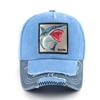 Vintage Denim Baseball Cap With Embroidery Shark Patch Men Snapback Hip Hop Dad Hats Women Four Seasons Adjustable Visor Cap