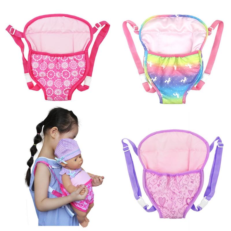 Fashion Newborn Backpack Doll Cute Flower Handbag For Girls Dolls Out Going Carry Bag Christmas Birthday Gift