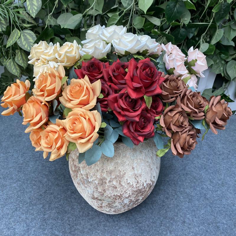 Bouquet Artificial Rose For Photography Prop And Home Wedding Gift Decoration