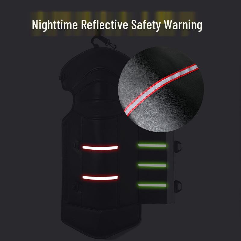 Windproof & Coldproof Electric Motorcycle Knee Pads - Warm, Rainproof, Adjustable, Unisex PU Leg Warmers for Winter Riding