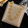 EILIECK 316L Edelstahl Metallkettenhalskette Für Frauen Mode Vergoldete Halskette Wasserdichter Schmuck Damen Geschenk