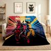 Custom Name Deadpool Armor Flannel Blanket Throw Blanket Soft Warm Sofa Bed Decor Unique Gift