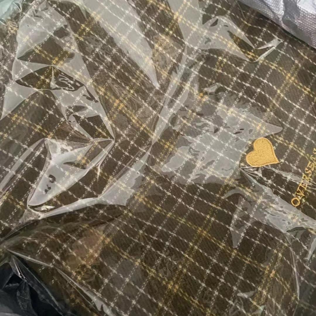 

Sweet Plaid Retro Scarf Korean Style Student Versatile Warm Embroidered Love Cute Tassel Scarf Women s Winter Trend