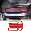 For Honda Pilot 2015-2019 Red Soft Carbon Fiber Air Vent Frame Vanity Mirror Cover Interior Decorative Sticker Auto Parts X12