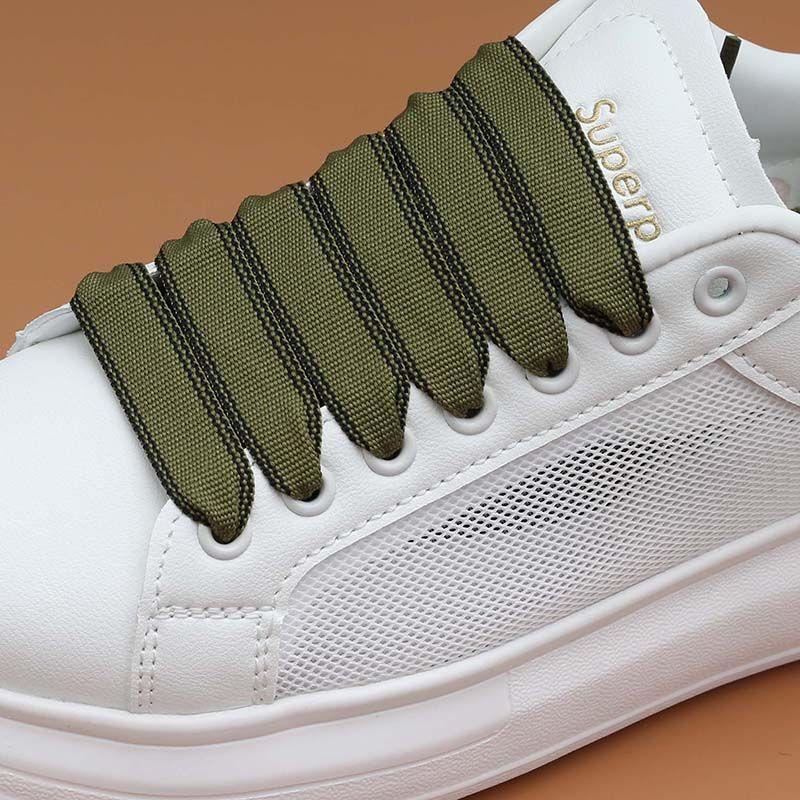 Women'S Fashionable Skate Shoes with a Soft White Sole, Trendy And Comfortable for All Seasons, Lightweight, Non-Slip Lace-Up White Sneakers for Women