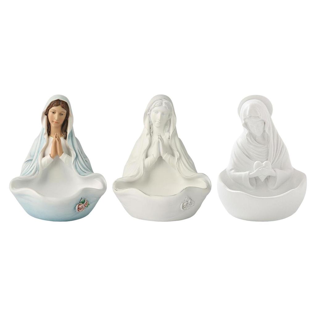Virgin Mary Statue Key Bowl Sculpture Jewelry Tray Religious Figurine for Entry
