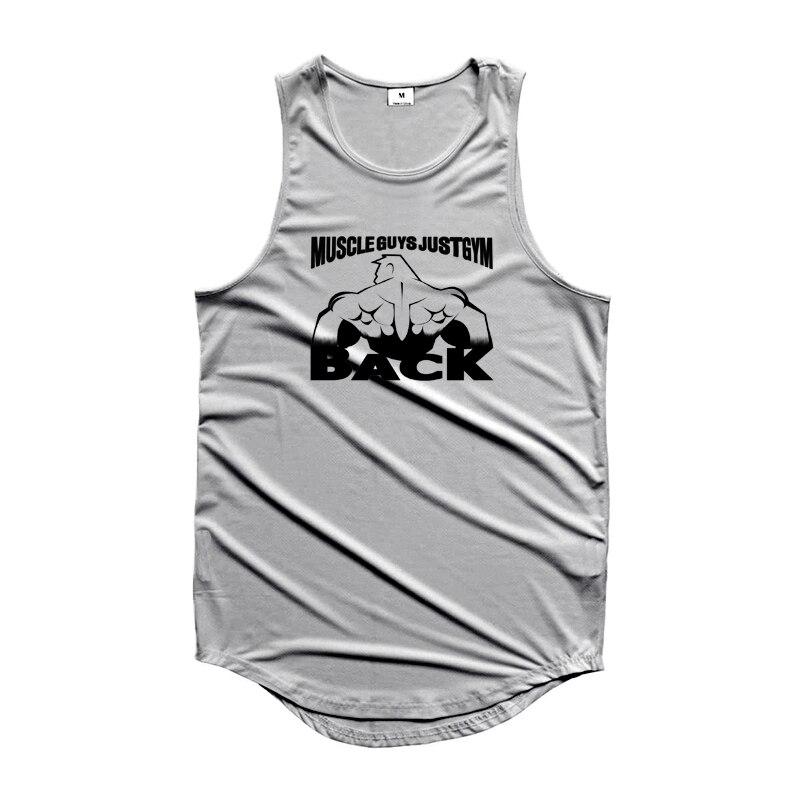 Muscleguys Summer bumbac tendință de imprimare vestă cu umăr largi bărbați sport respirabil negru fitness îmbrăcăminte exterioară strâmtă maiou fără mâneci bărbați