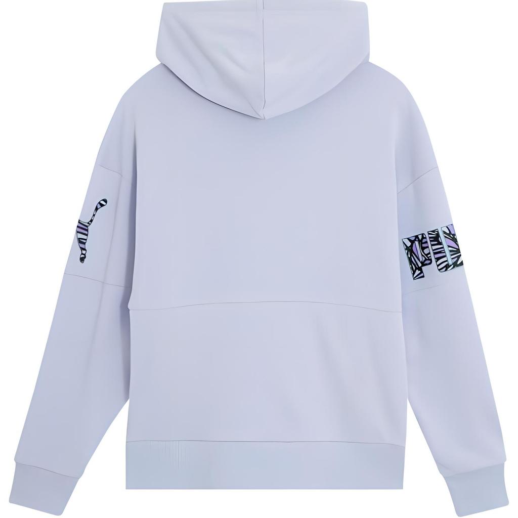 Puma Hooded Letter Logo Print Casual Pullover Sweatshirt Women sweatshirt Light-Purple 683870-68