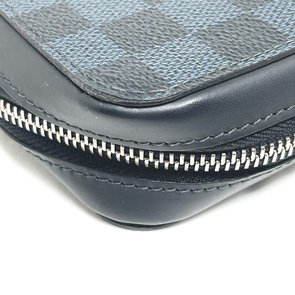 LOUIS VUITTON Damier Cobalt Zippy XL N41590 business bag Wallet Black Used