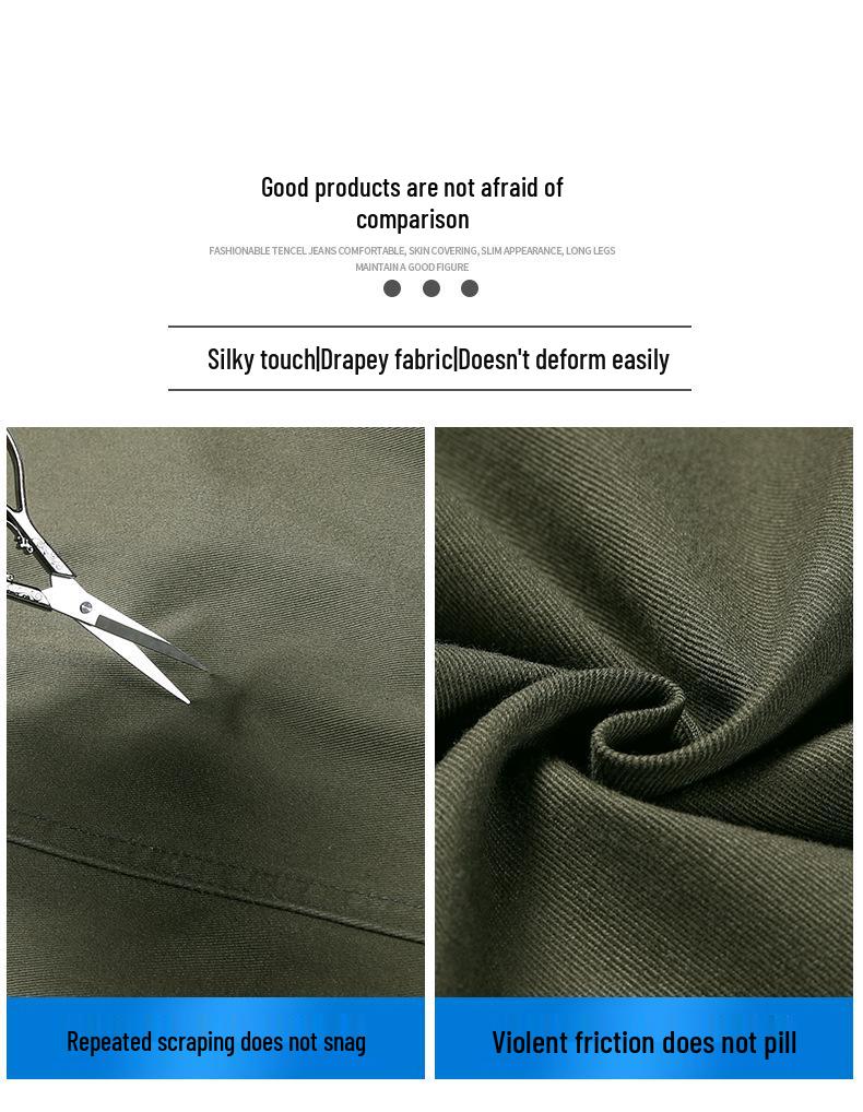 Autumn Spicy Scimitar Jeans: High Waist, Loose Fit, Drapey Mopping Wide-Leg Pants for Women