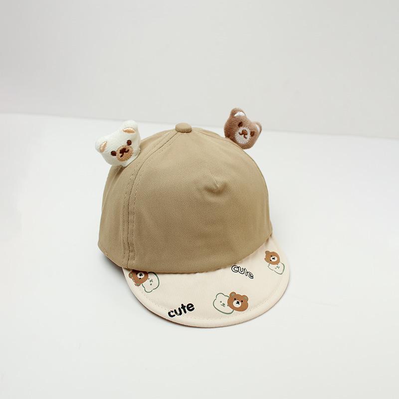 Infant & Toddler Soft Brim Bear Ears Baseball Cap - Cute & Adorable Spring/Summer Style for Boys & Girls