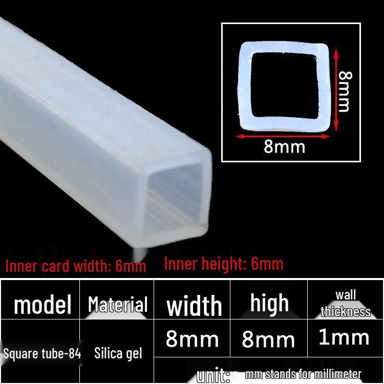 High-Temperature Resistant Silicone Square Tubing: Durable, Customizable, Aging-Resistant Rubber Sheath and Hollow Sealing Strip.