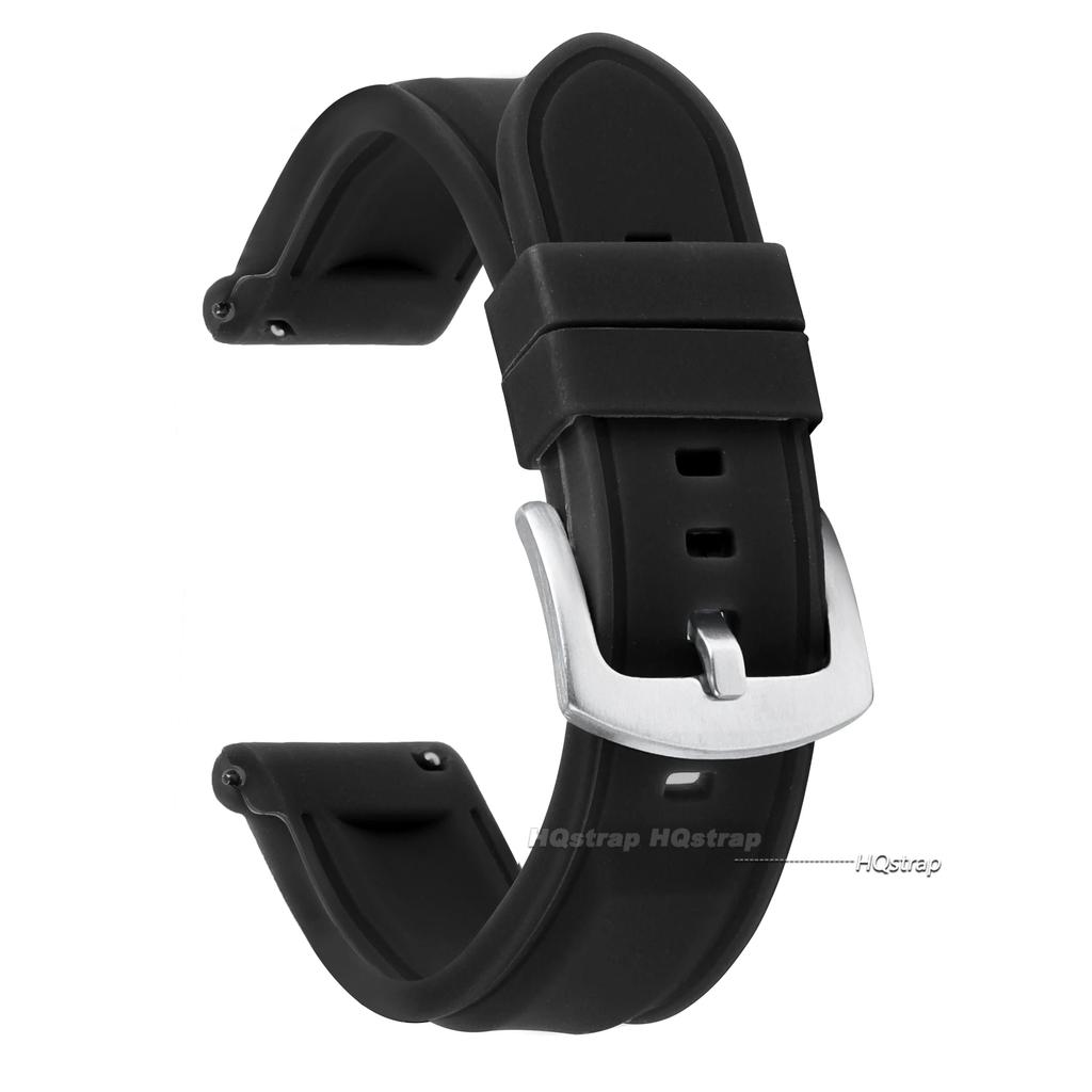 Silicone Waterproof Quick Release Watchband 18mm 20mm 22mm 24mm Black Green Rubber Strap for Seiko Soft Dustproof Watch Bracelet