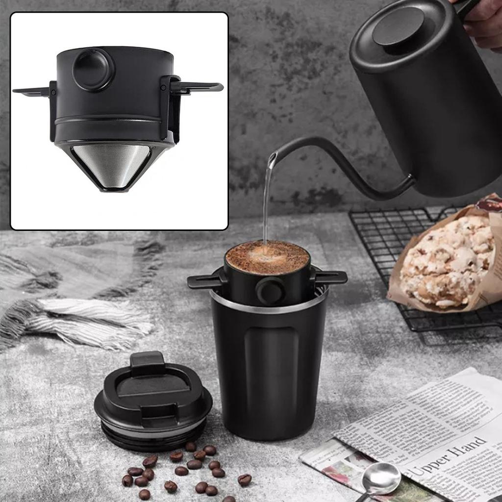 High Quality Coffee Filter Kitchen Tool Filter Cup Repeatable Suitable For Most Cup 12*7.5*6.5cm 304stainless Steel