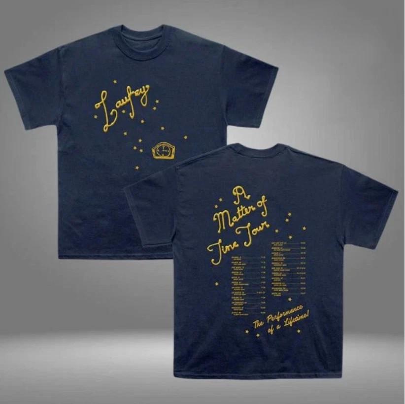 

Laufey Merch Store A Matter Of Time Tour Two Sided Unisex T-Shirt XL