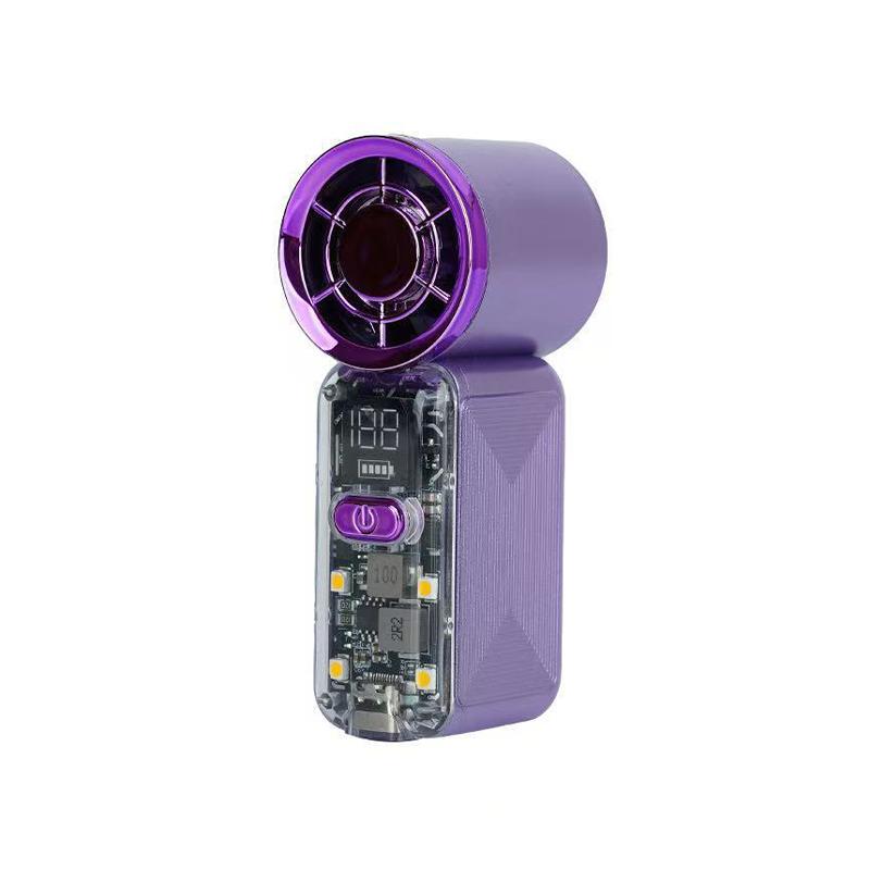Portable Mini Handheld Pocket Fan With Led Display Usb Rechargeable 100 Speed Adjustable Fan