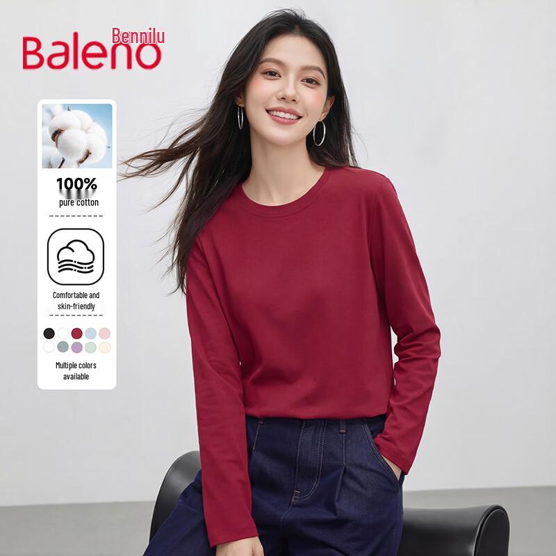 Baleno Women's 200g Pure Cotton Long-Sleeve T-Shirt