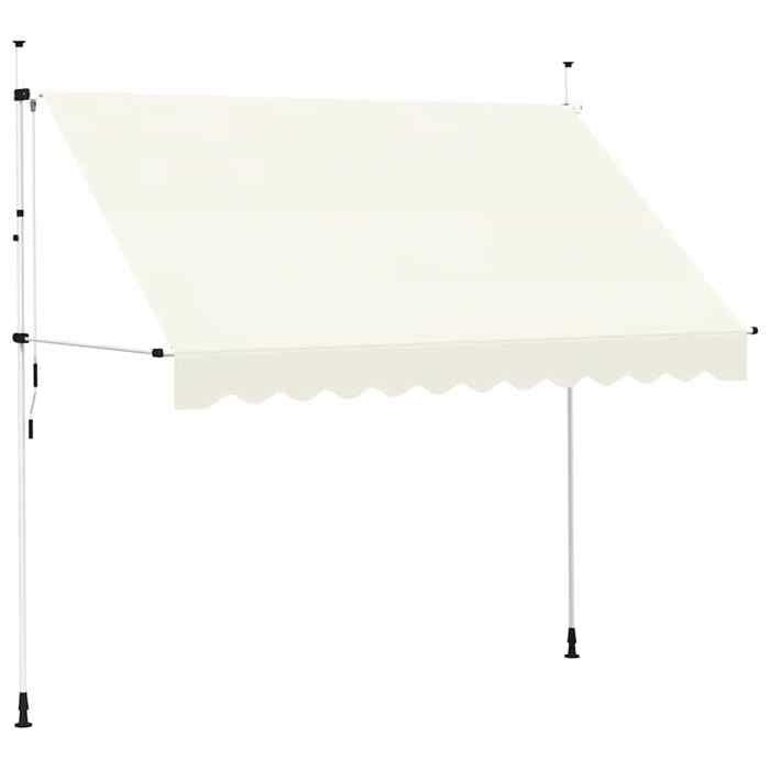 VidaXL Manual Retractable Awning 300 Cm Cream