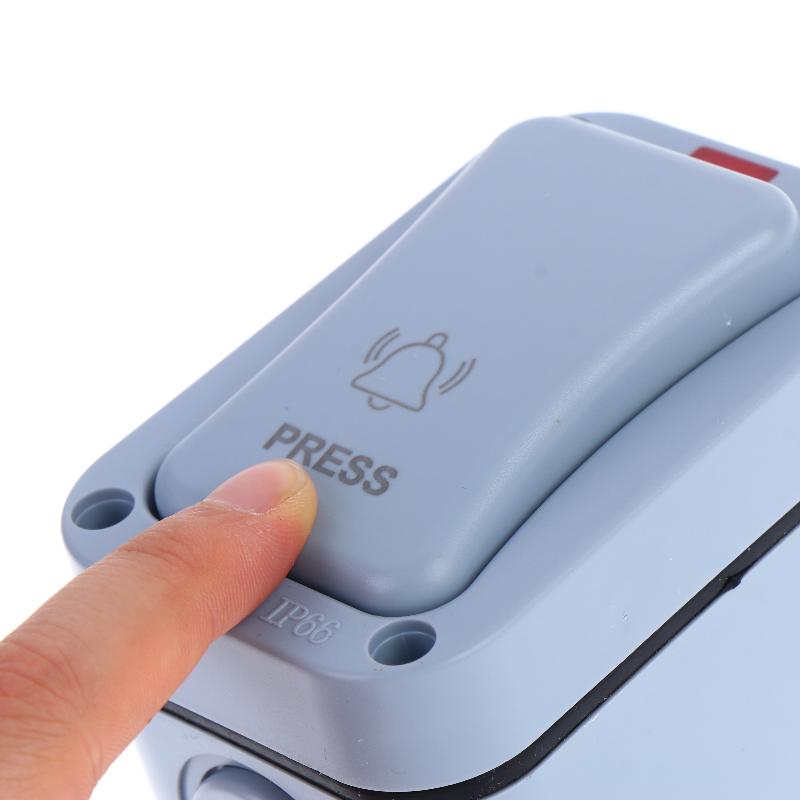 Ac250V 20A Doorbell Switch Self-Resetting Outdoor Ip66 Patio-Mounted Waterproof Doorbell Control Push-Button Switch