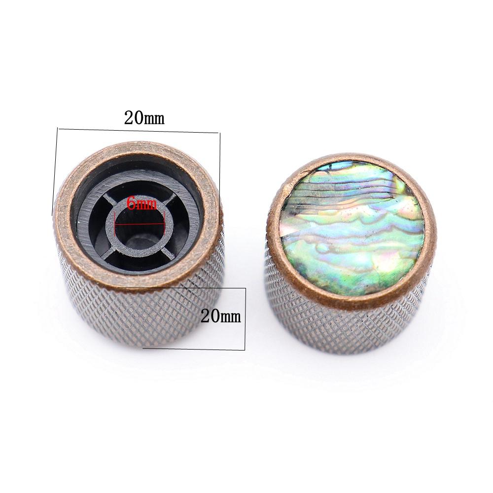 1Pcs2Pcs Metal Guitar Knobs Abalone Top With Inlaid Shell Guitar Knobs
