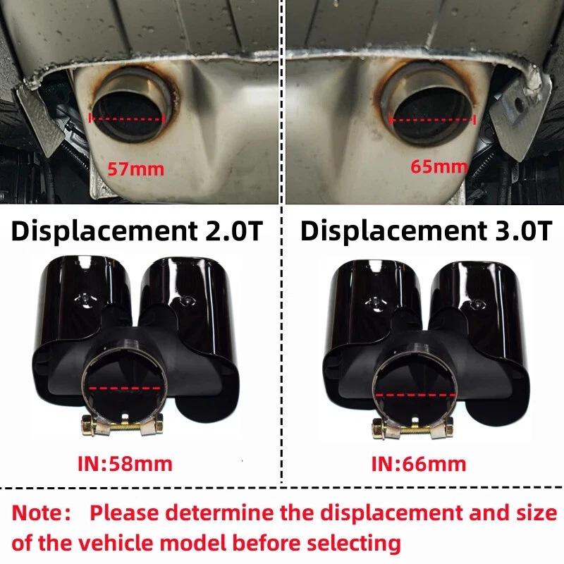 Black Stainless Steel Square Exhaust Tip for 2020-2024 Land Rover Defender