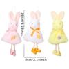 Plush Rabbit Doll Pendant Cute Happy Easter Decoration Easter Long Legs Bunny Doll  Children Gift