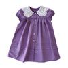 Summer Girls Cotton Princess Dress Breathable Thin Ruffled Collar Baby Doll Dress for Toddler Kids Casual Party Wear