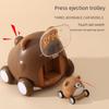 Manqi Cartoon Cute Pet Ejection Toy Car - Trendy Inertia Toy for Kids
