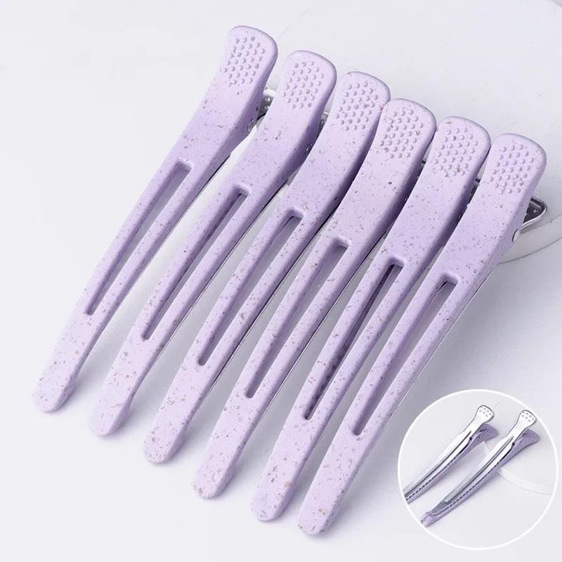 6pcs Hair Clip Set Professional Hairdressing Salon Hairpins Non-slip Crocodile DIY Alligator Clips Home Barber Hair Stylig Tools