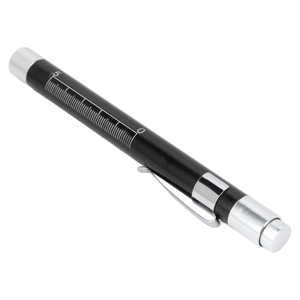 LED Penlight Yellow Lighting Concave Head Aluminum Alloy Medical Pen Light with Pupil Gauge