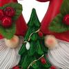Indoor Christmas Party Supplies Gnome Figurine, Resin Swedish Tomte Statue with Xmas Tree/Gift Bag, Gnomes for Home Decor Collectible Holiday