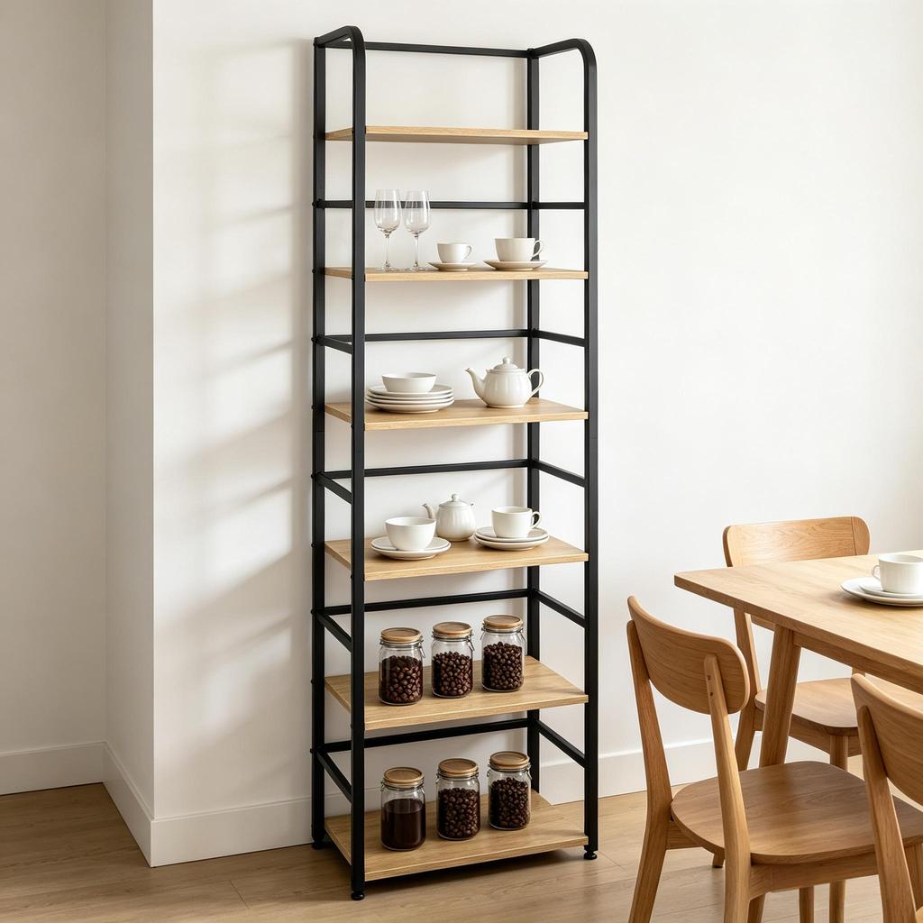 Chic Storage Shelf,Plant Display Shelf,Bookshelf with 6-Layer Shelf,Display Shelf